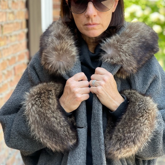 Wool Faux Fur Trimmed Coats